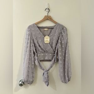 Gray Lavender Sadie top